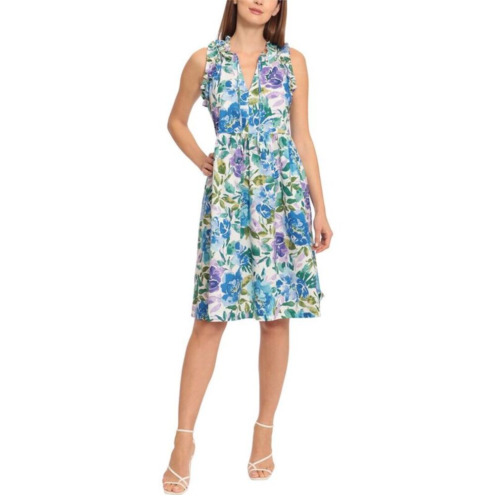 Maggy London Womens  Tie Neck Dress